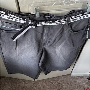 Ecko Unlimited Men's Black Jean Shorts